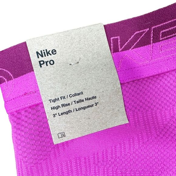 Nike Pro Dri-Fit Shorts - Size XXL - Rosewood / Active Fuchsia - Picture 4 of 8